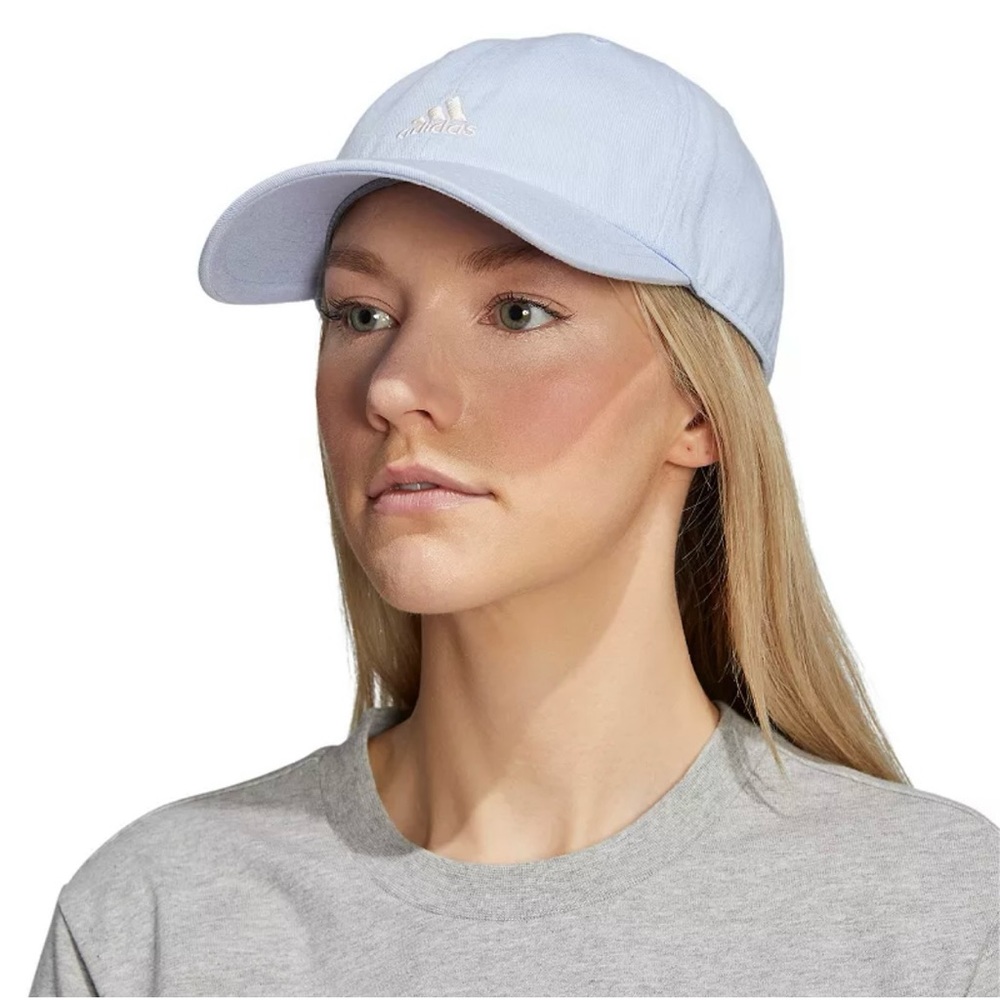 Adidas Women’s Saturday 2.0 Baseball Cap Hat Light Blue and Pink NWT Brand New